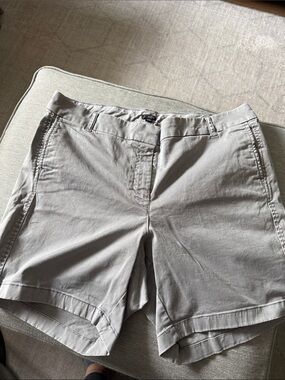 J. Crew Women's Light Gray Cotton Bermuda Shorts